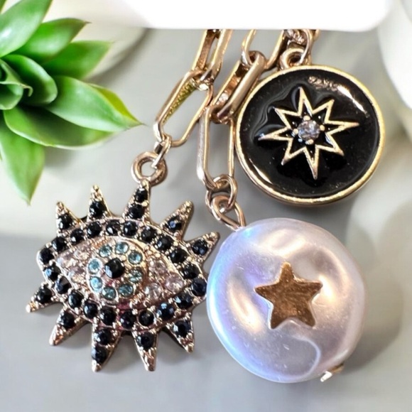 Evil eye stars and moon necklace. Protection necklace. - Picture 9 of 16